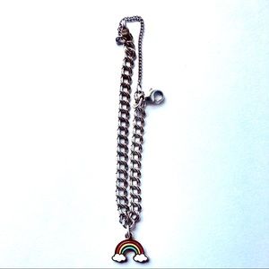 James Avery Charm Bracelet with enamel Rainbow Charm